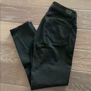 Paige black verdugo crop straight leg jeans
